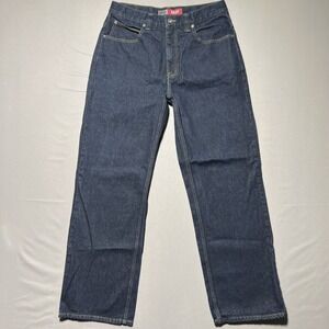 Anchor Blue Easy Jeans Mens 32x31 Blue Denim Straight Leg 100% Cotton Casual Y2K